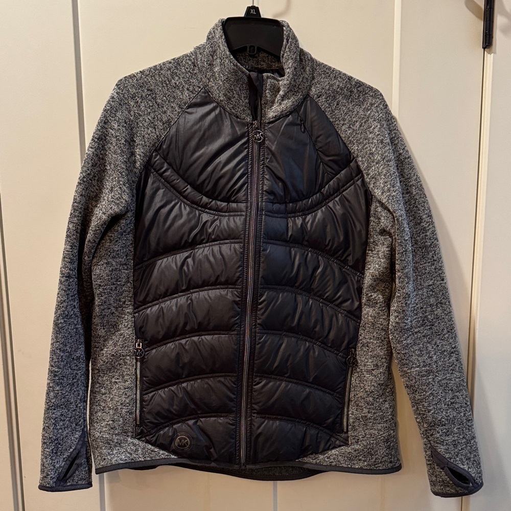 Michael Kors Black and Gray Puffer Jacket